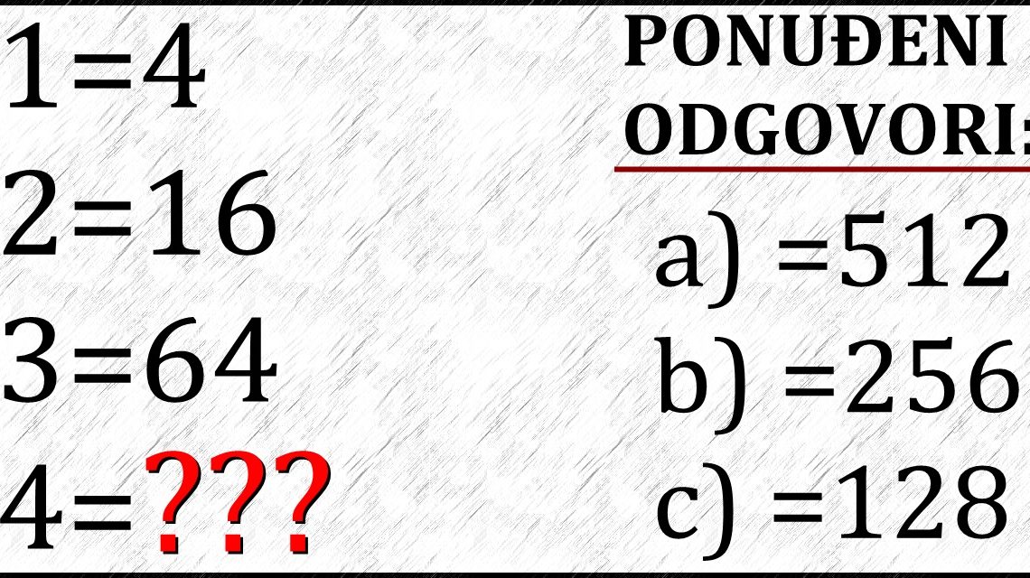 Na osnovu rezultata koje vidite, izračunajte koliko iznosi 4?
