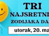 Ako ste Ribe, Bik, i Rak, smatrajte se pravim sretnicima jer ćete u utorak, 20. maja imati SJAJAN DAN i ODLIČAN horoskop!