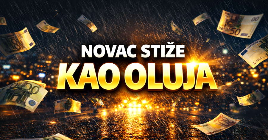 Money storm in the city