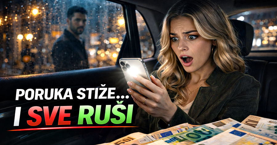 Shocked woman in car with money