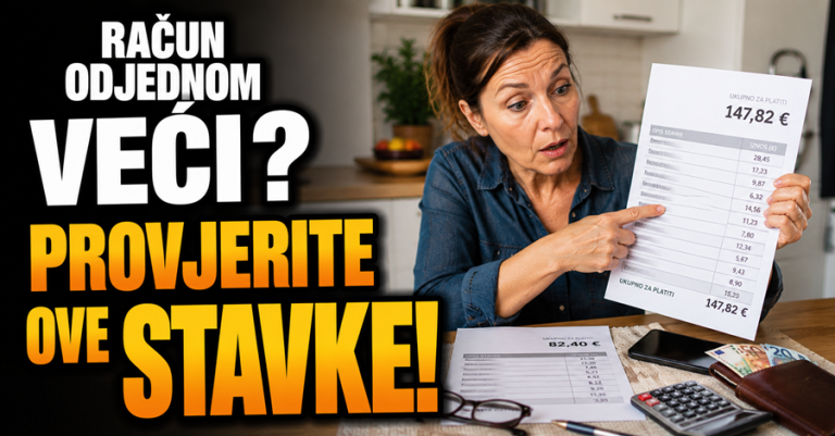 RAČUN VAM JE ODJEDNOM VEĆI? Prije nego ga platite, provjerite ove stavke – mnogi ih uopće ne gledaju!